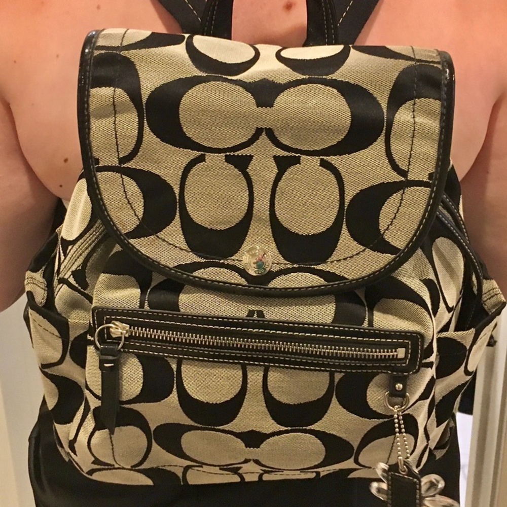 Coach Signature Cloth Mini Backpack